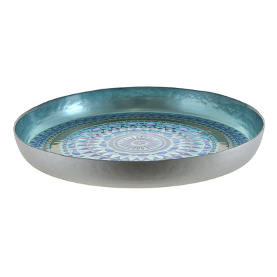 Lidya Round Bowl Cobalt/Copper 35cm