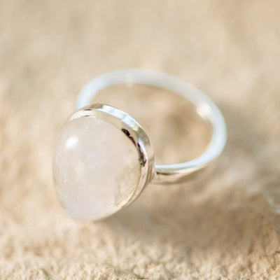 Moonstone Teardrop Ring