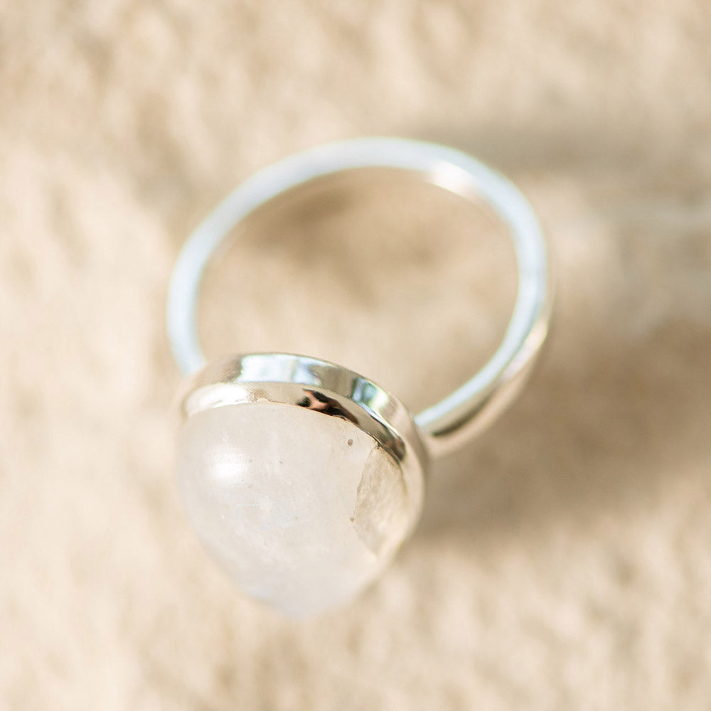 Moonstone Teardrop Ring