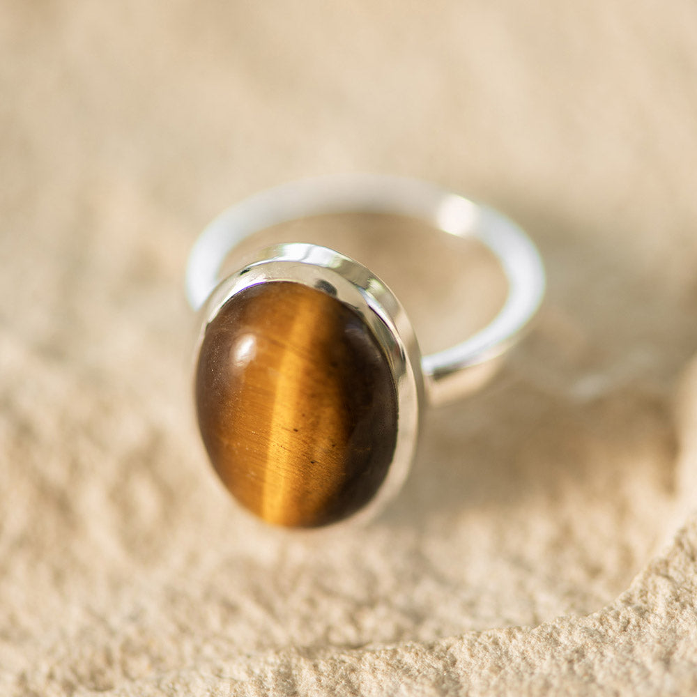 Tigers Eye Oval Ring