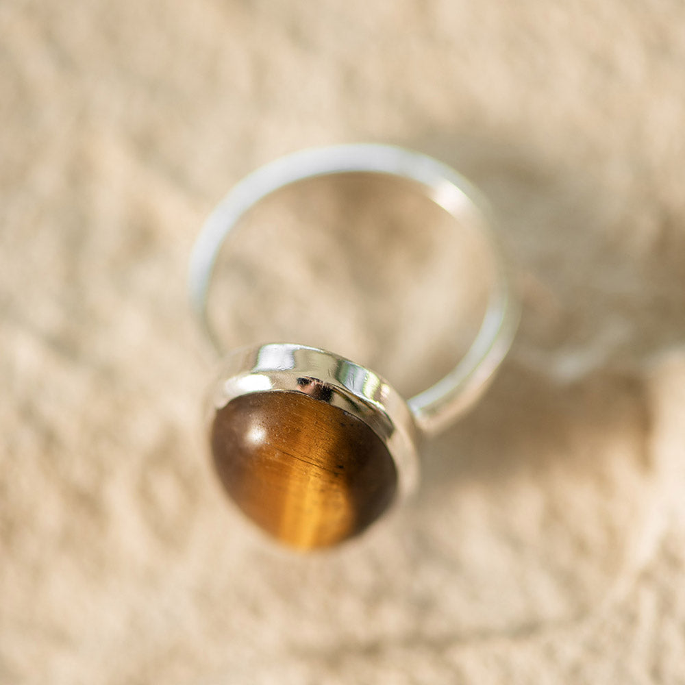 Tigers Eye Oval Ring