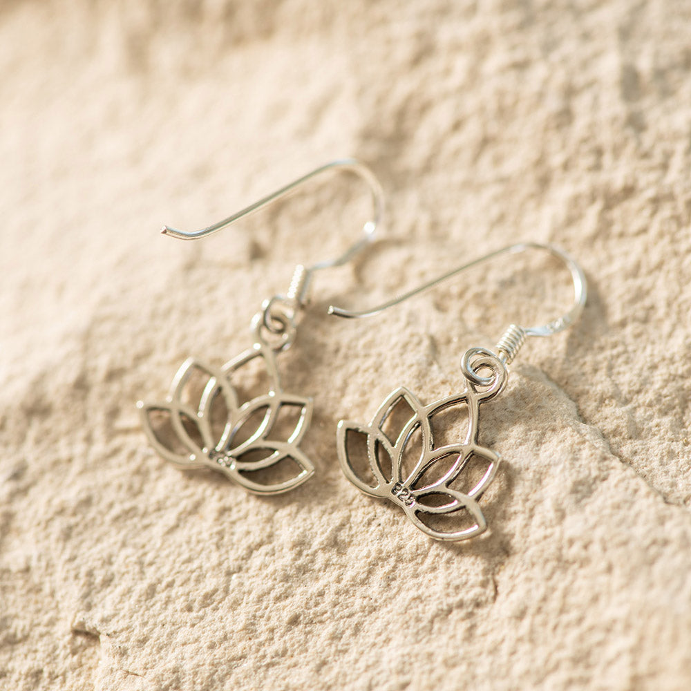 Lotus Drop Earrings