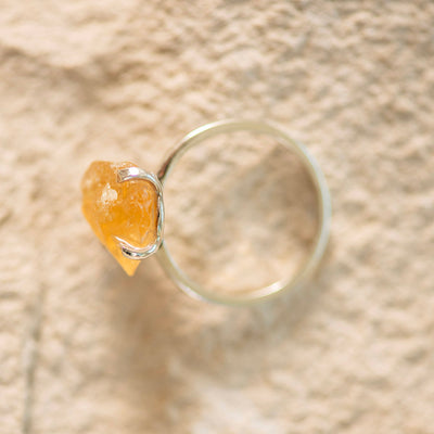 Rough Citrine Ring