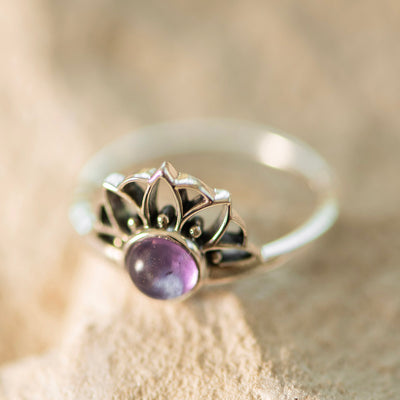 Halo Amethyst Ring