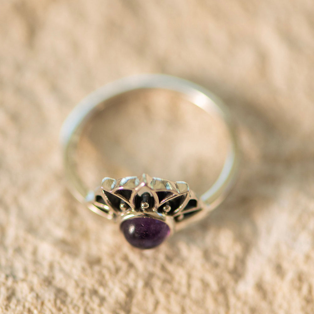 Halo Amethyst Ring