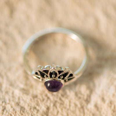 Halo Amethyst Ring