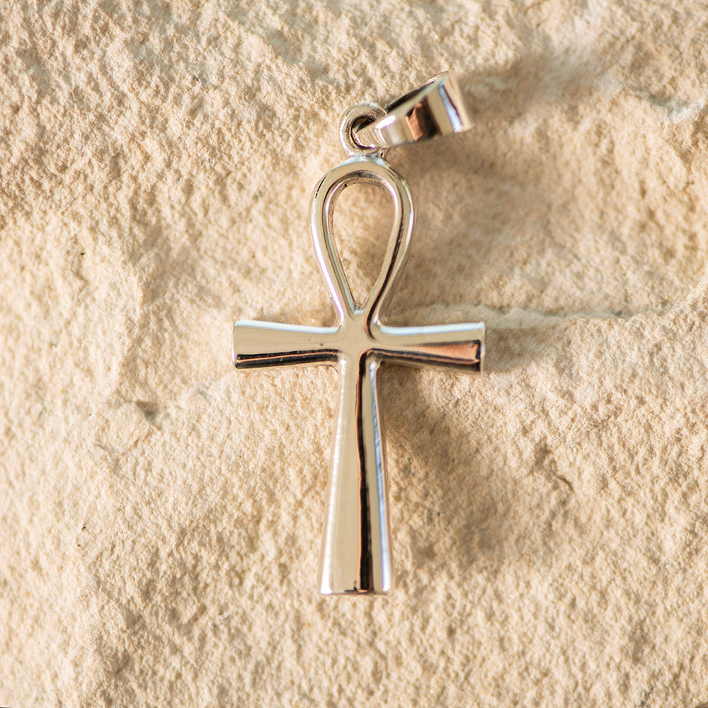 Ankh Silver Pendant 5cm