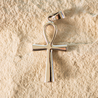 Ankh Silver Pendant 5cm