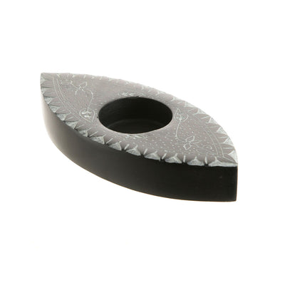 Soapstone Floral Tealight Holder 14x6cm