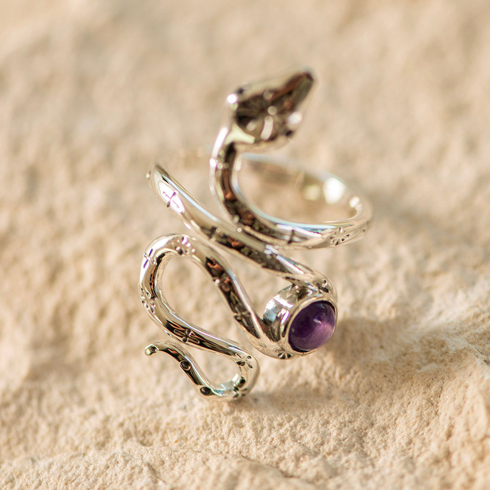 Snake Amethyst Ring