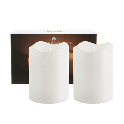 LED Candle Pillar 10x7.5cm SET/2 Flameless