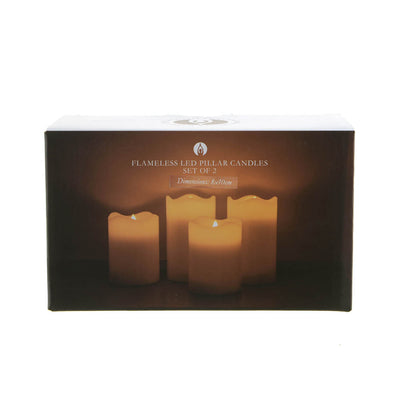 LED Candle Pillar 10x7.5cm SET/2 Flameless