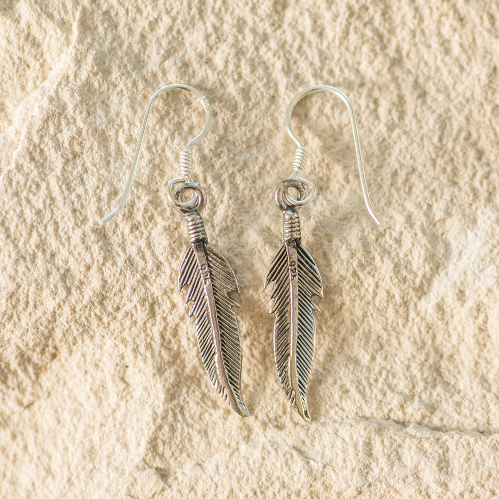 Feather Drop Earrings SS