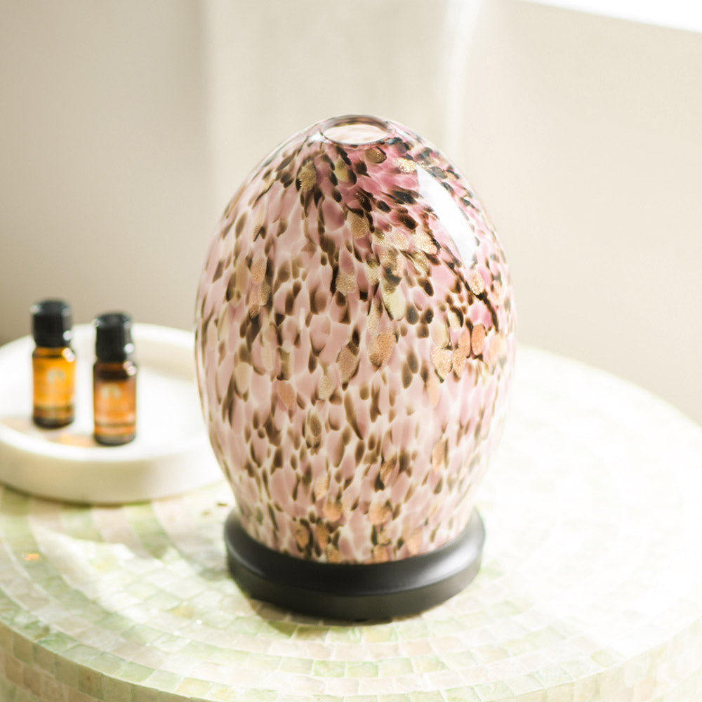 Aromatherapy Ultrasonic Diffuser Aroma Jewel Pink/Brown