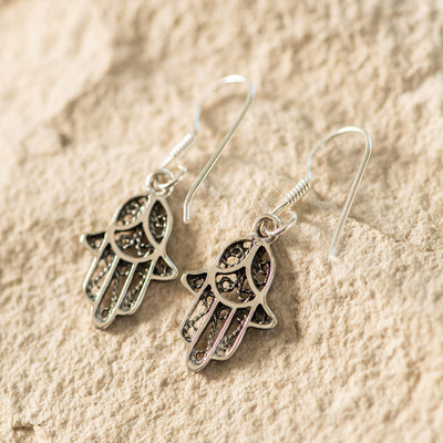 Hamsa Drop Earrings SS