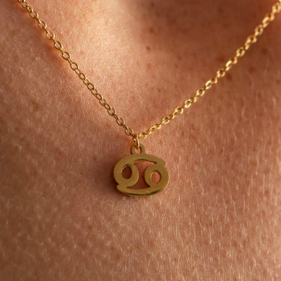 Zodiac Symbol Gold Coated Necklace