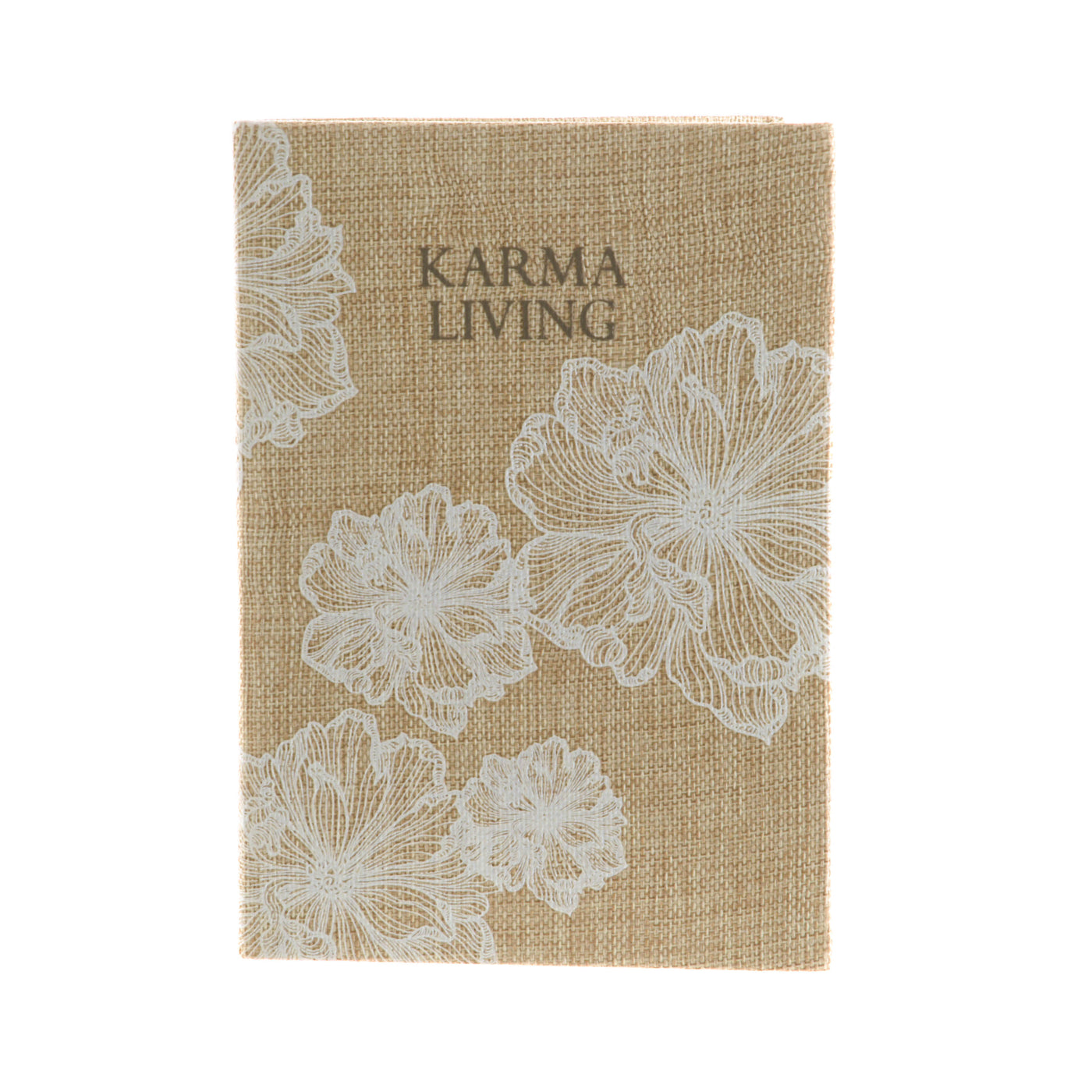 Fabric Bound Journal White Flower