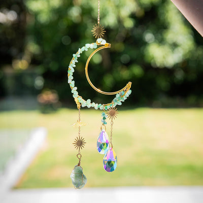 Moon Aventurine & Metal Suncatcher