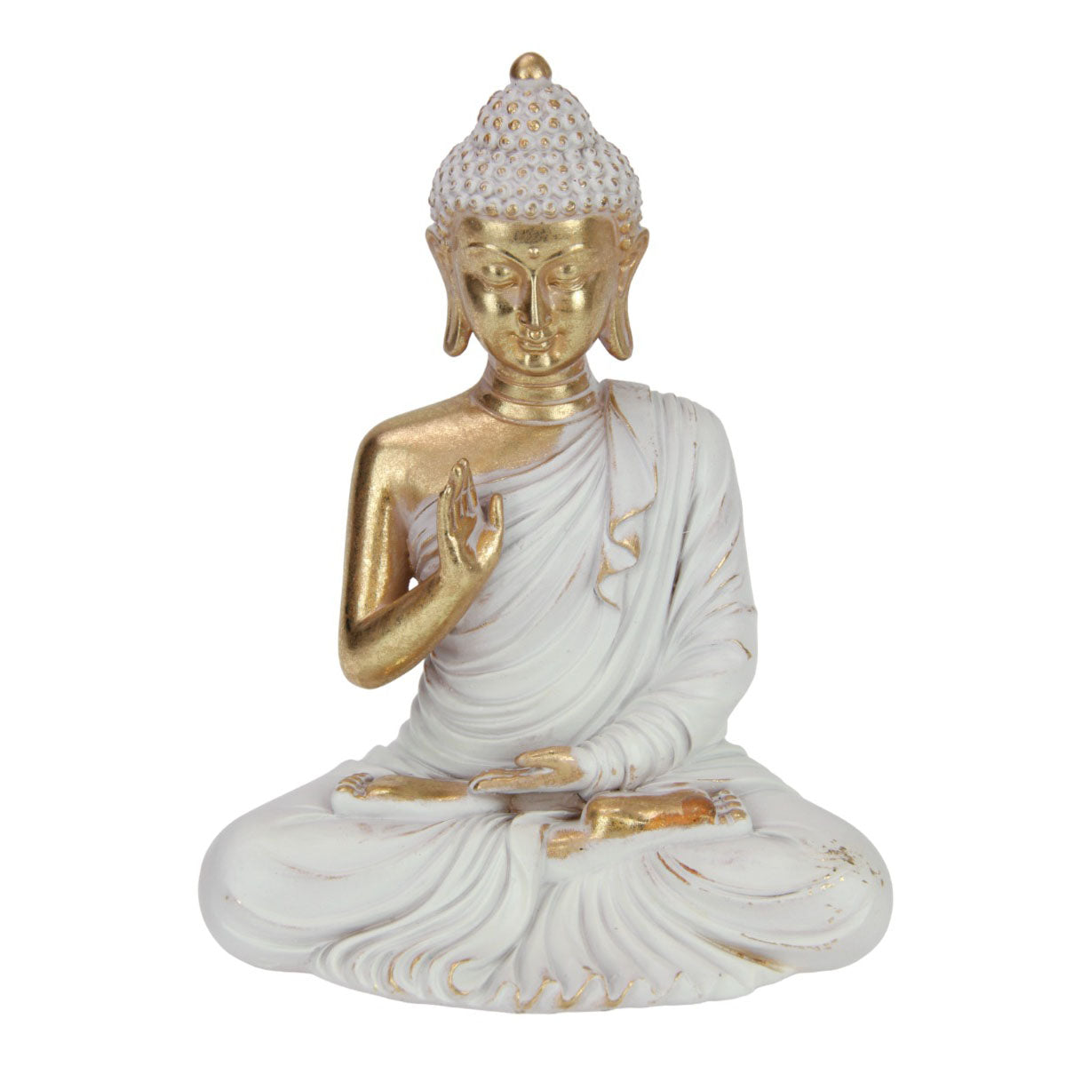 Buddha Statue Rulai Gold/Grey 20cm