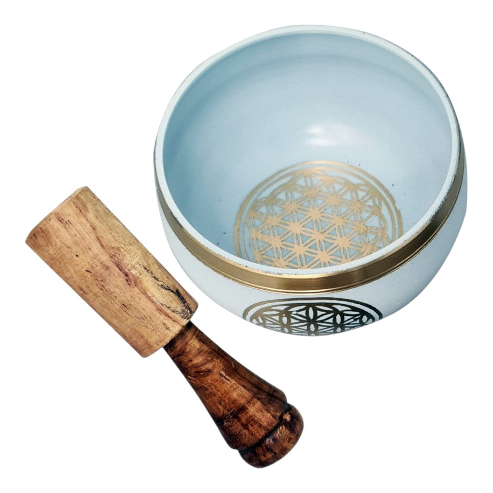 Flower of Life Singing Bowl White 8cm