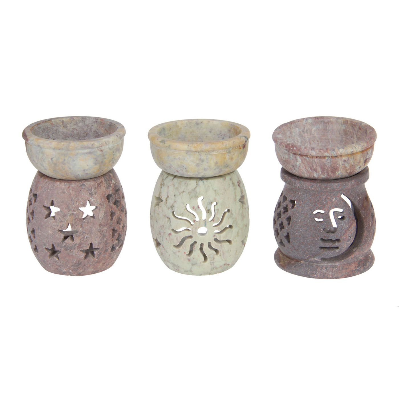 OIL BURNER Soapstone Assorted 9cm