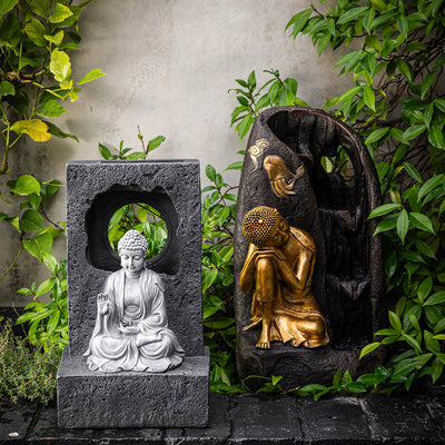 Buddha Statue with Water Fountain 27x18x44cm