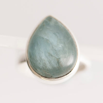 Aquamarine Teardrop Ring