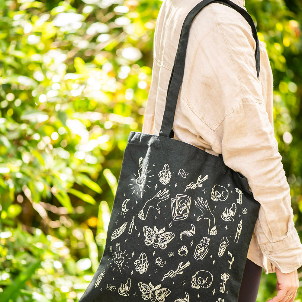 Witchy Tote Bag Black