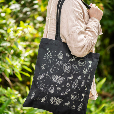 Witchy Tote Bag Black