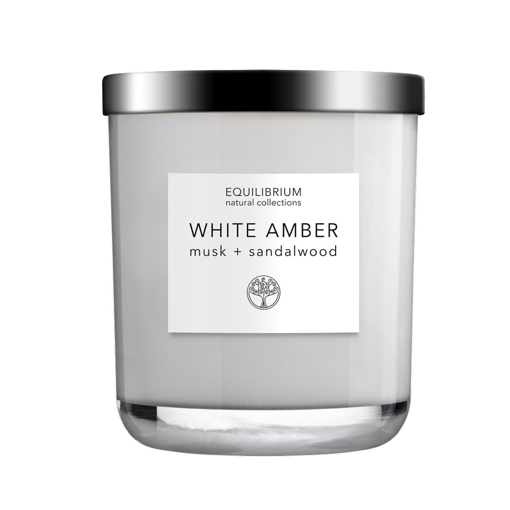 Candle White Amber 400g