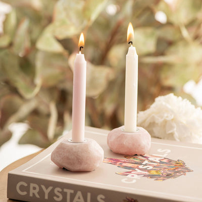 SPELL CANDLE HOLDER Rose Quartz