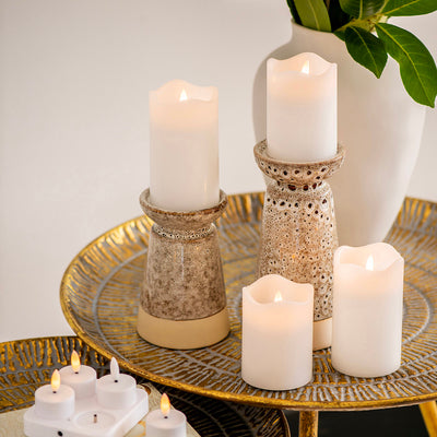 LED Candle Pillar 12.5x7.5cm SET/2 Flameless