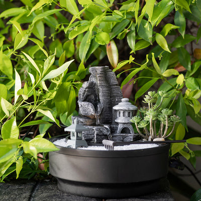 Zen Garden Statue Water Fountain 21cm