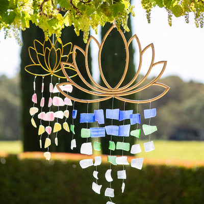 Recycled Glass Pink Suncatcher 22x55cm