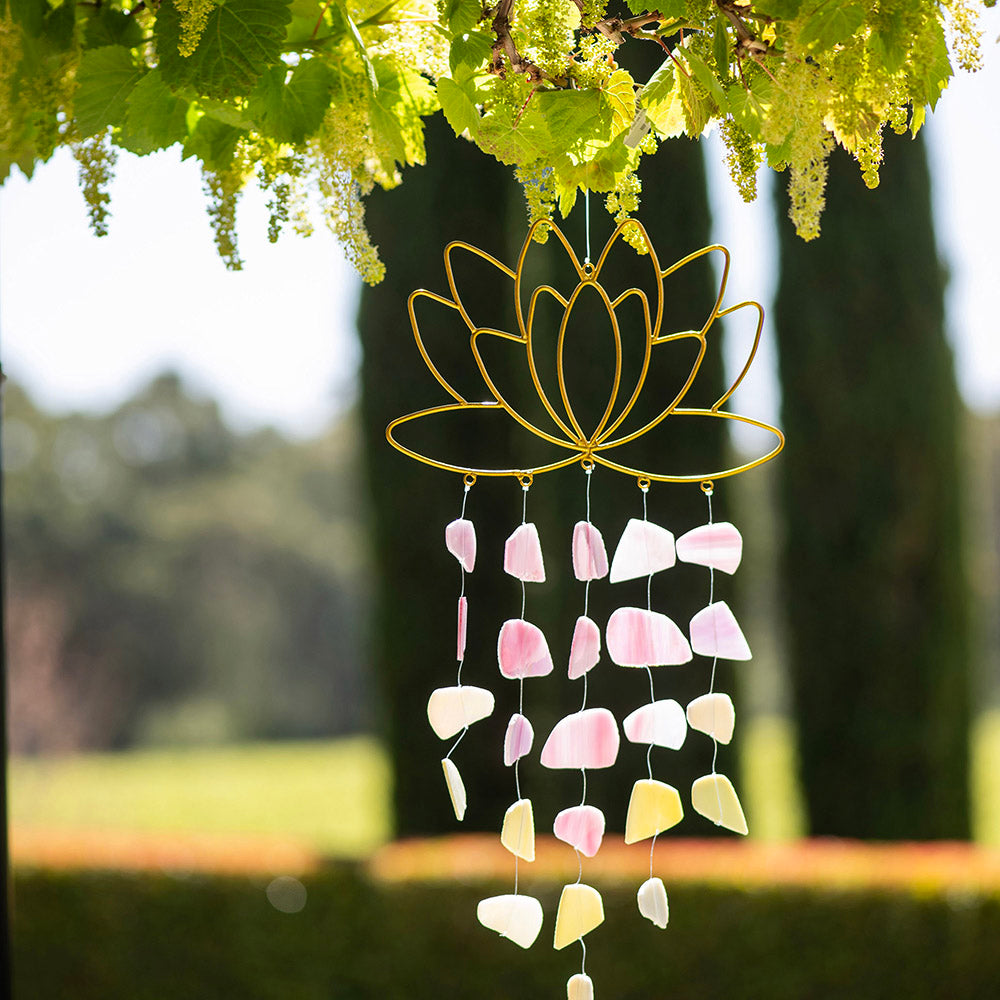 Recycled Glass Pink Suncatcher 22x55cm