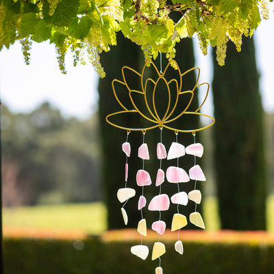 Recycled Glass Pink Suncatcher 22x55cm