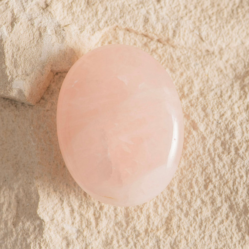 Rose Quartz Palm Stone