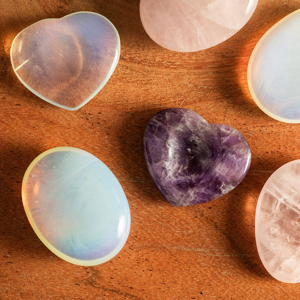 Amethyst Heart Worry Stone