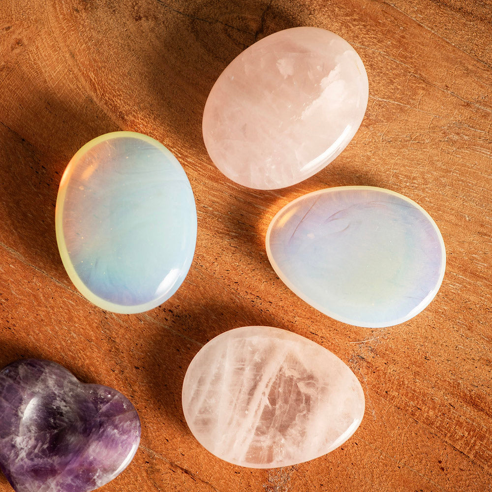 Rose Quartz Palm Stone