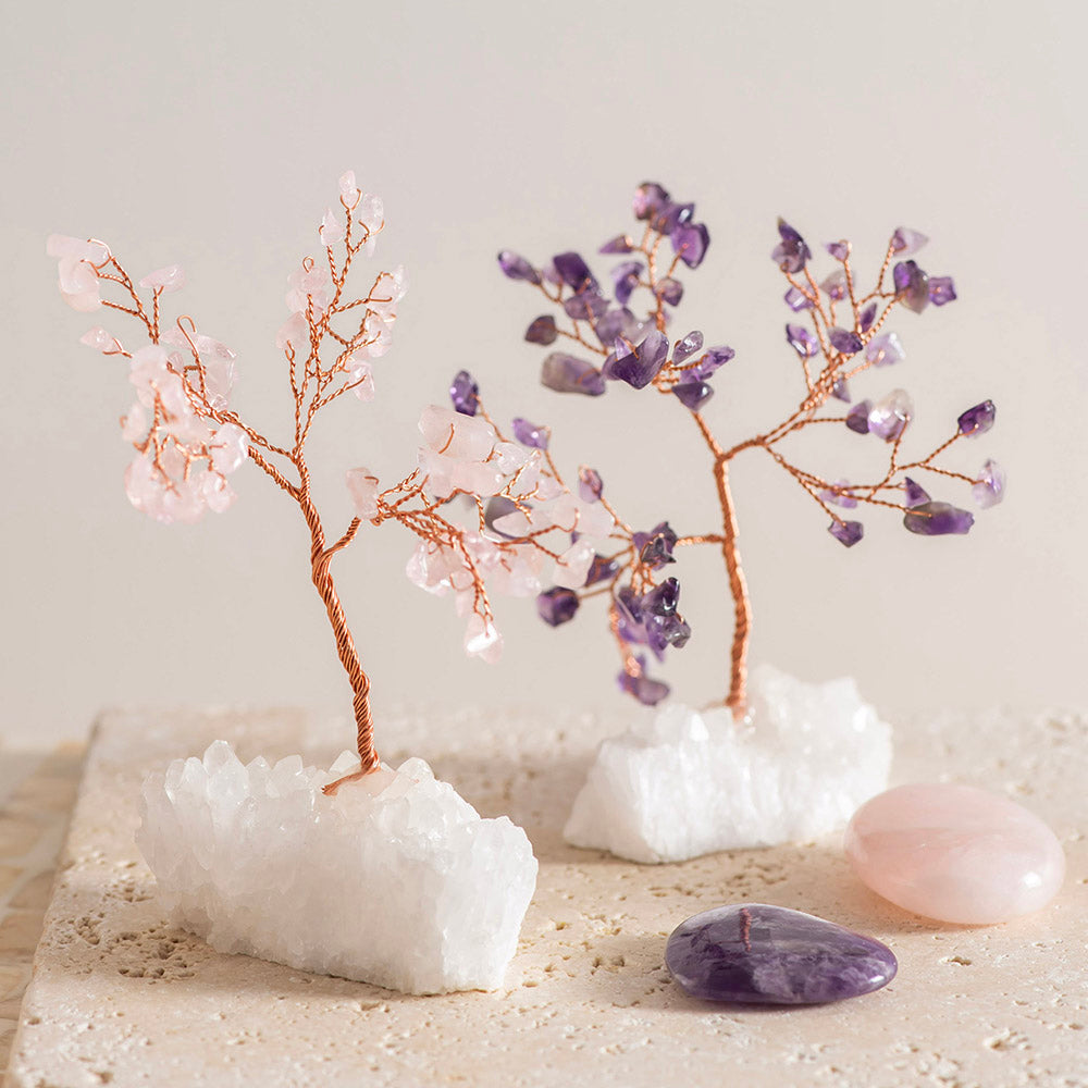 Gem Tree Rose Quartz 14cm