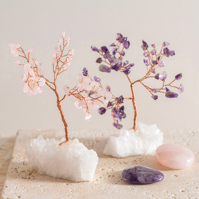 Gem Tree Rose Quartz 14cm