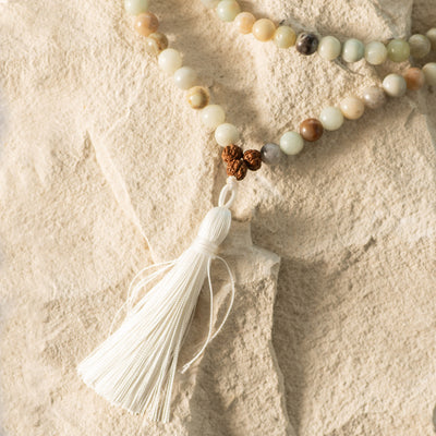 Amazonite 108 Mala Bead Necklace