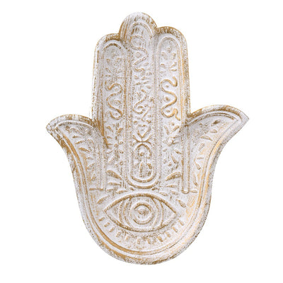 Hamsa Resin Hand White - Karma Living