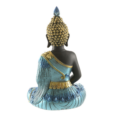 Buddha Statue Sitting Peacock Pattern 29cm