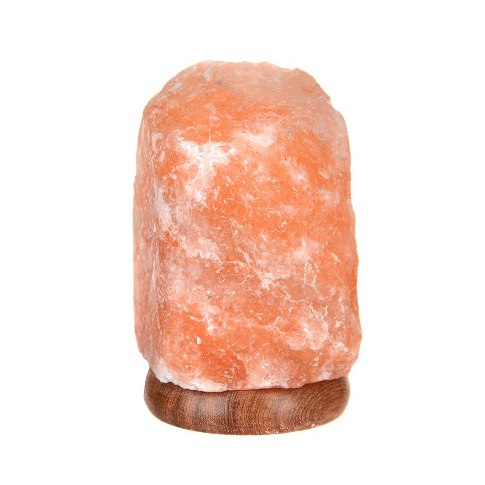 Natural Himalayan USB Salt Lamp Wood Base - Karma Living